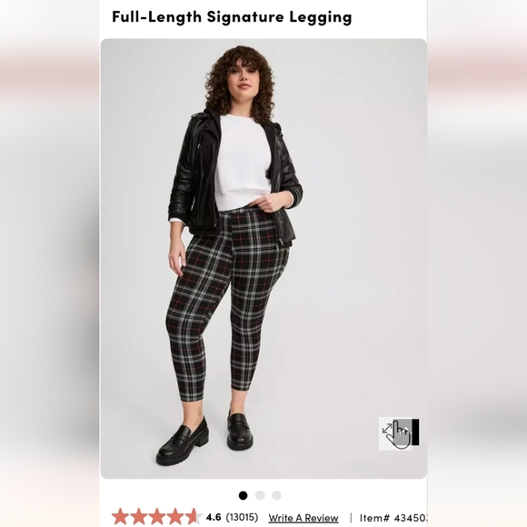 Torrid Full-Length Signature Legging midnight plaid Size M-L or 3x - Picture 2 of 7